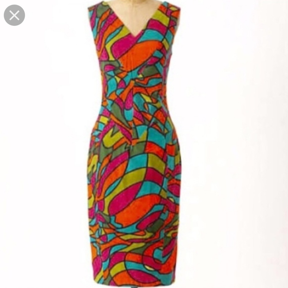 Anthropologie Fish Fry Colored Dress small - Picture 3 of 6